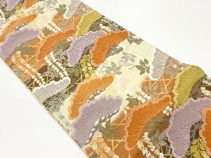 唐織松に藤・籠目模様織出し袋帯